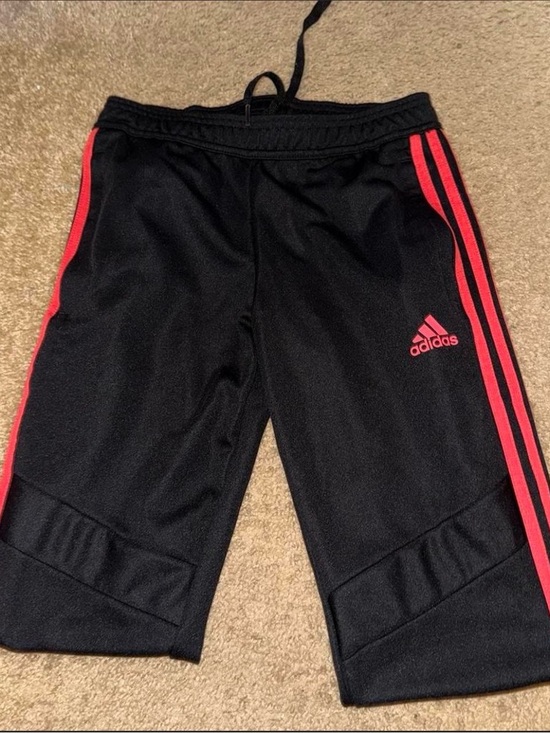 adidas Other - adidas Black Shorts with Pink Side Stripes
